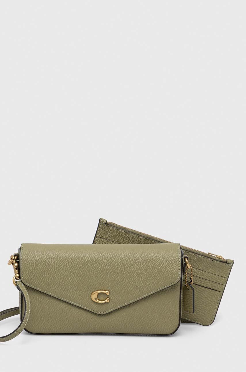 

Кожаная сумочка Coach цвет зелёный
