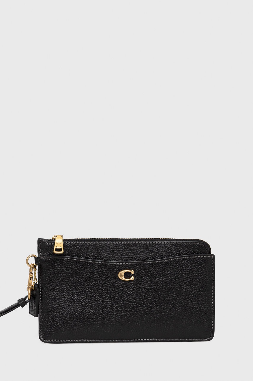

Портфейл Coach дамски в черно, Черен