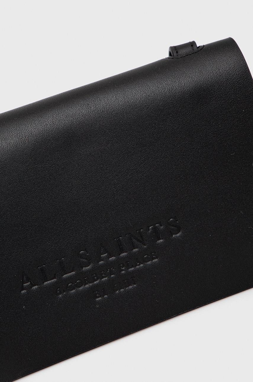 

Шкіряна сумочка AllSaints колір чорний