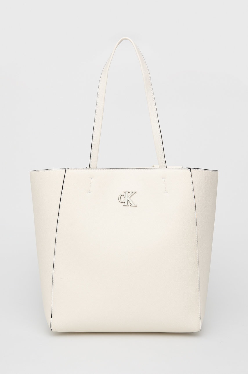 

Чанта Calvin Klein Jeans в бежово, Бежов