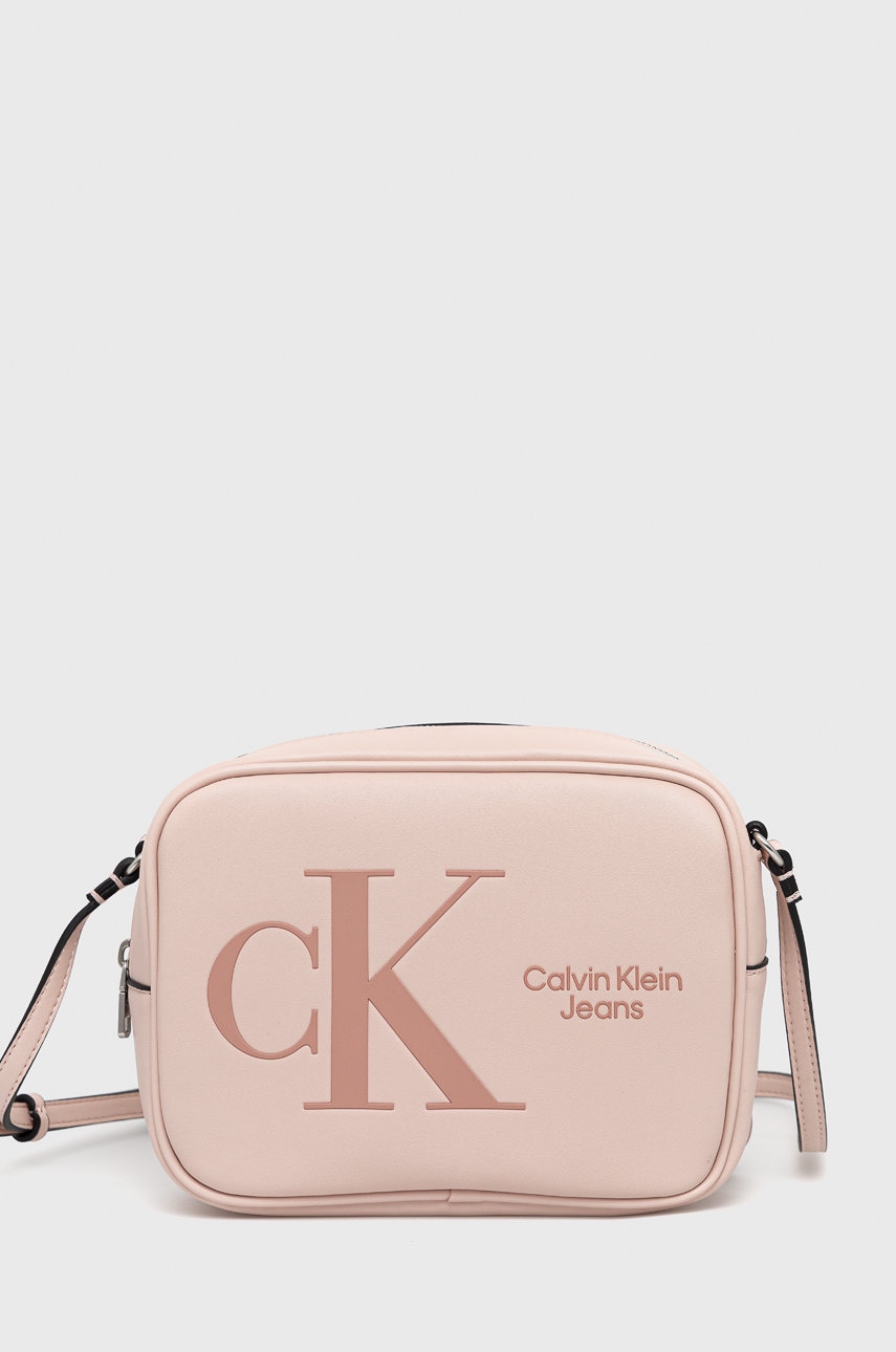 

Чанта Calvin Klein Jeans в розово, Розов