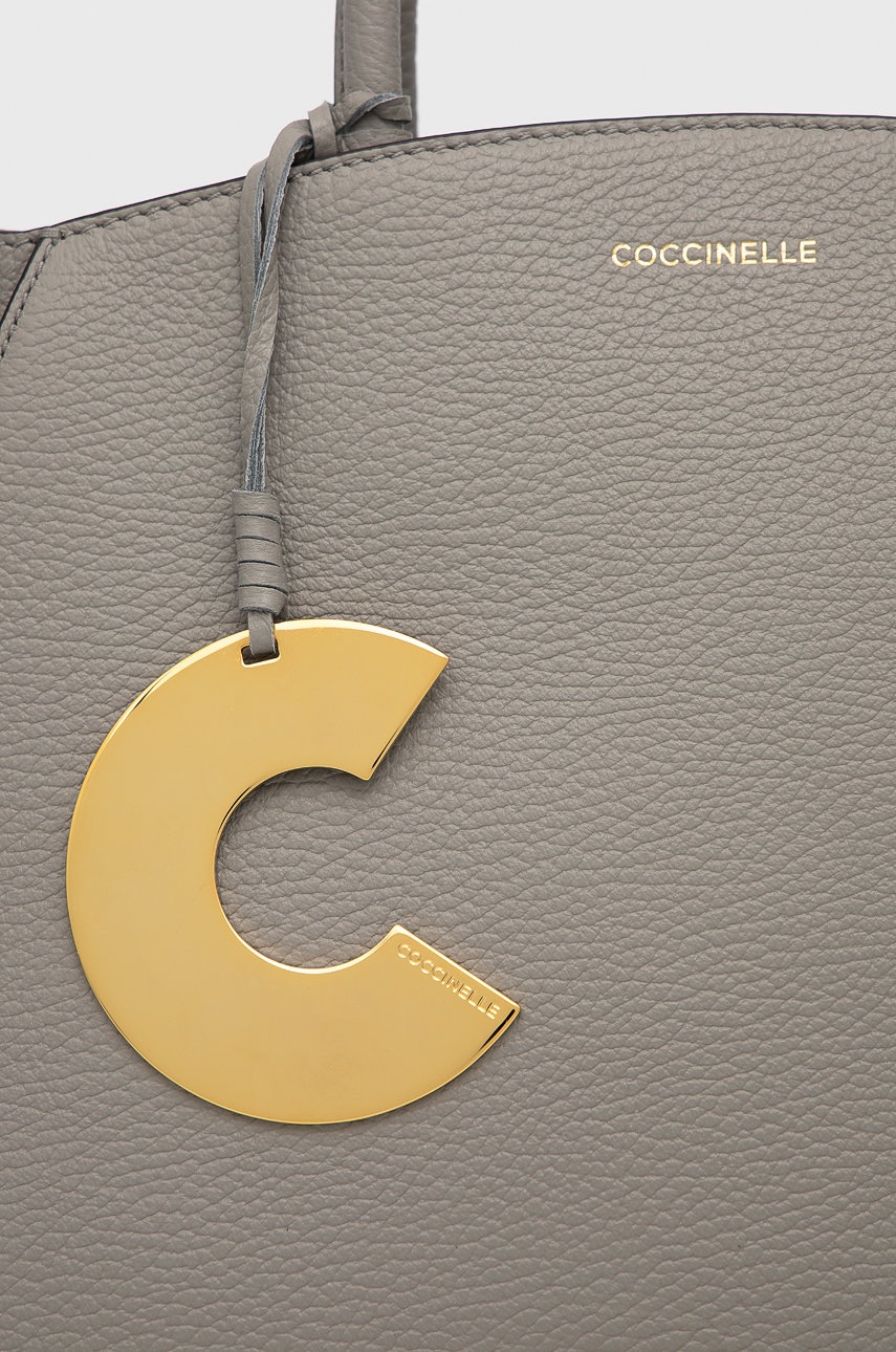 

Шкіряна сумочка Coccinelle колір сірий