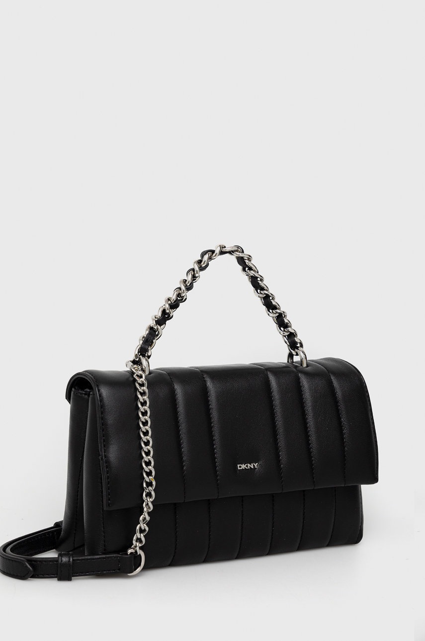 

Кожаная сумочка Dkny цвет чёрный