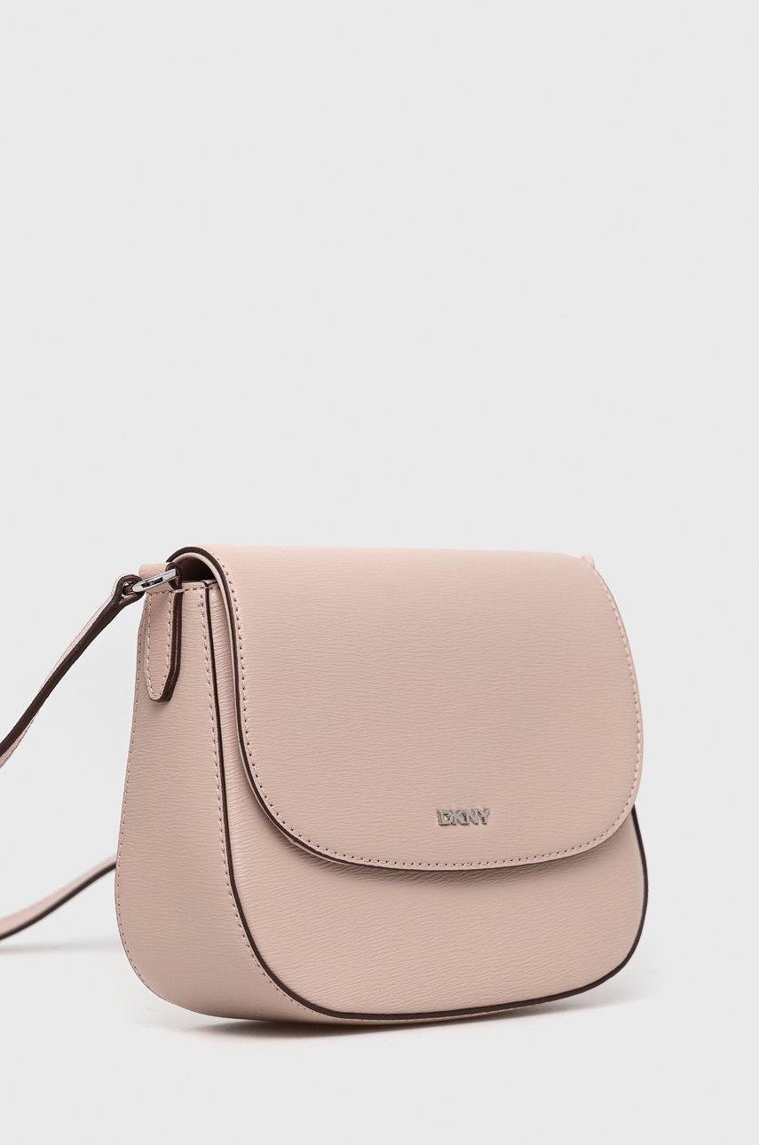 

Кожаная сумочка Dkny цвет розовый