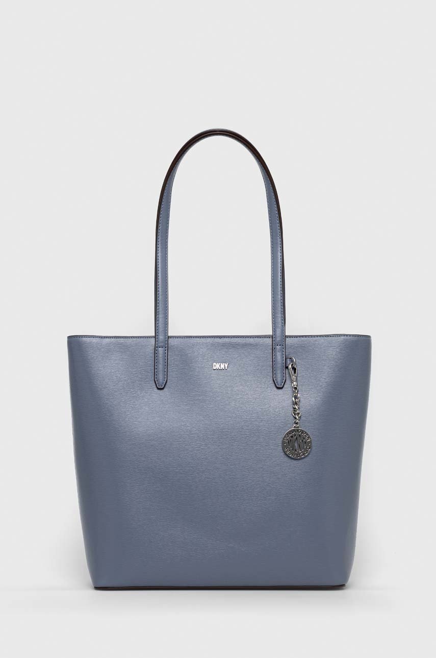 

Кожена чанта Dkny, Син