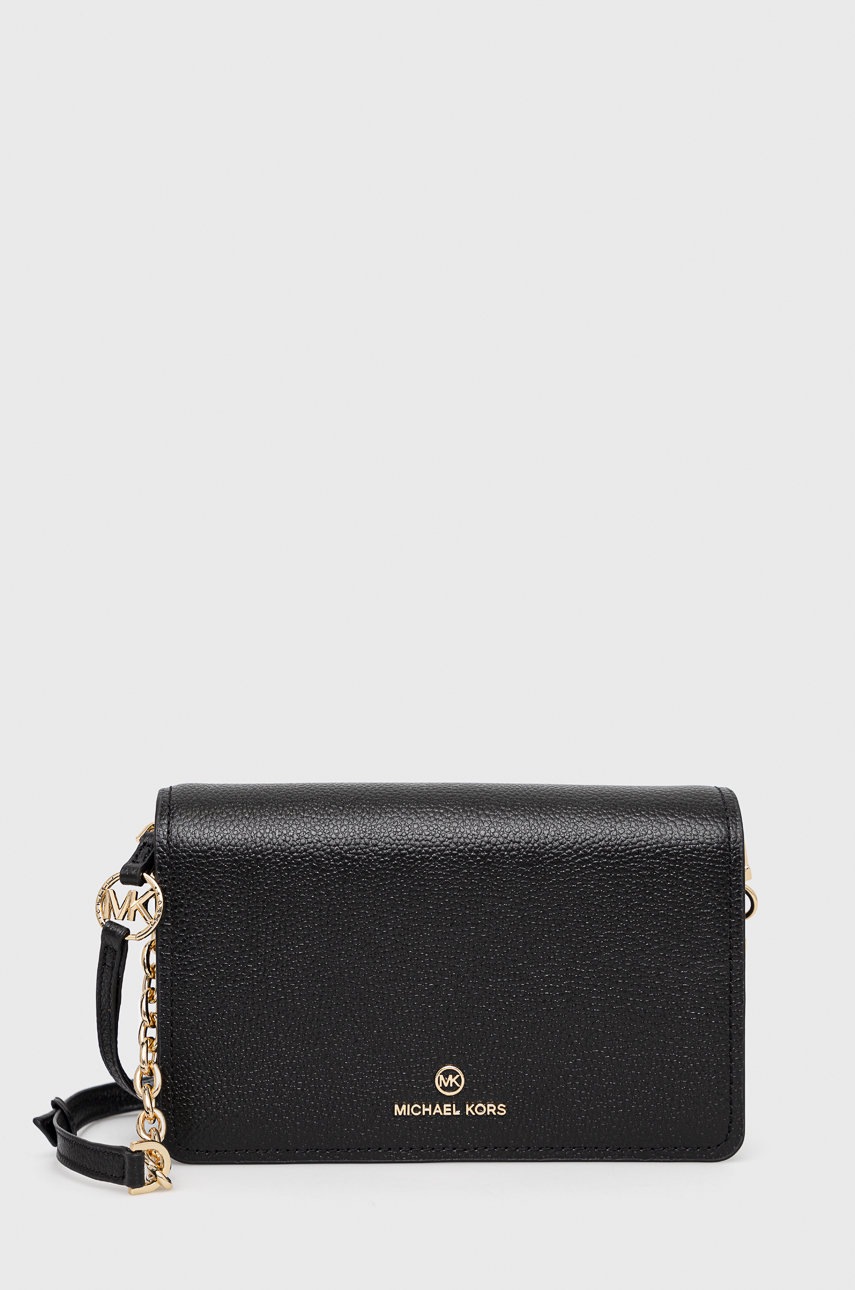 

Кожена чанта MICHAEL Michael Kors в черно, Черен