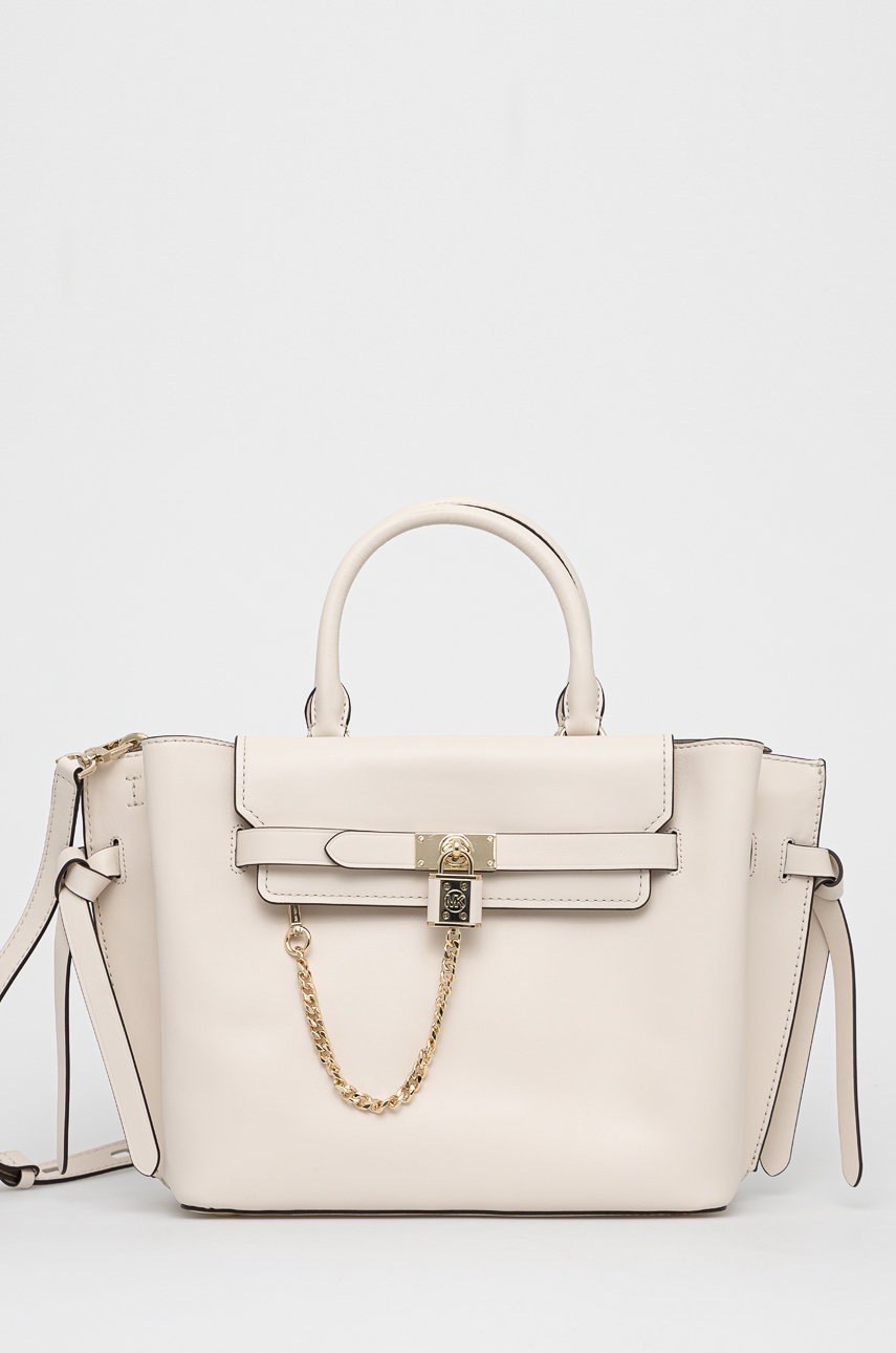 

Кожена чанта MICHAEL Michael Kors в бежово, Бежов