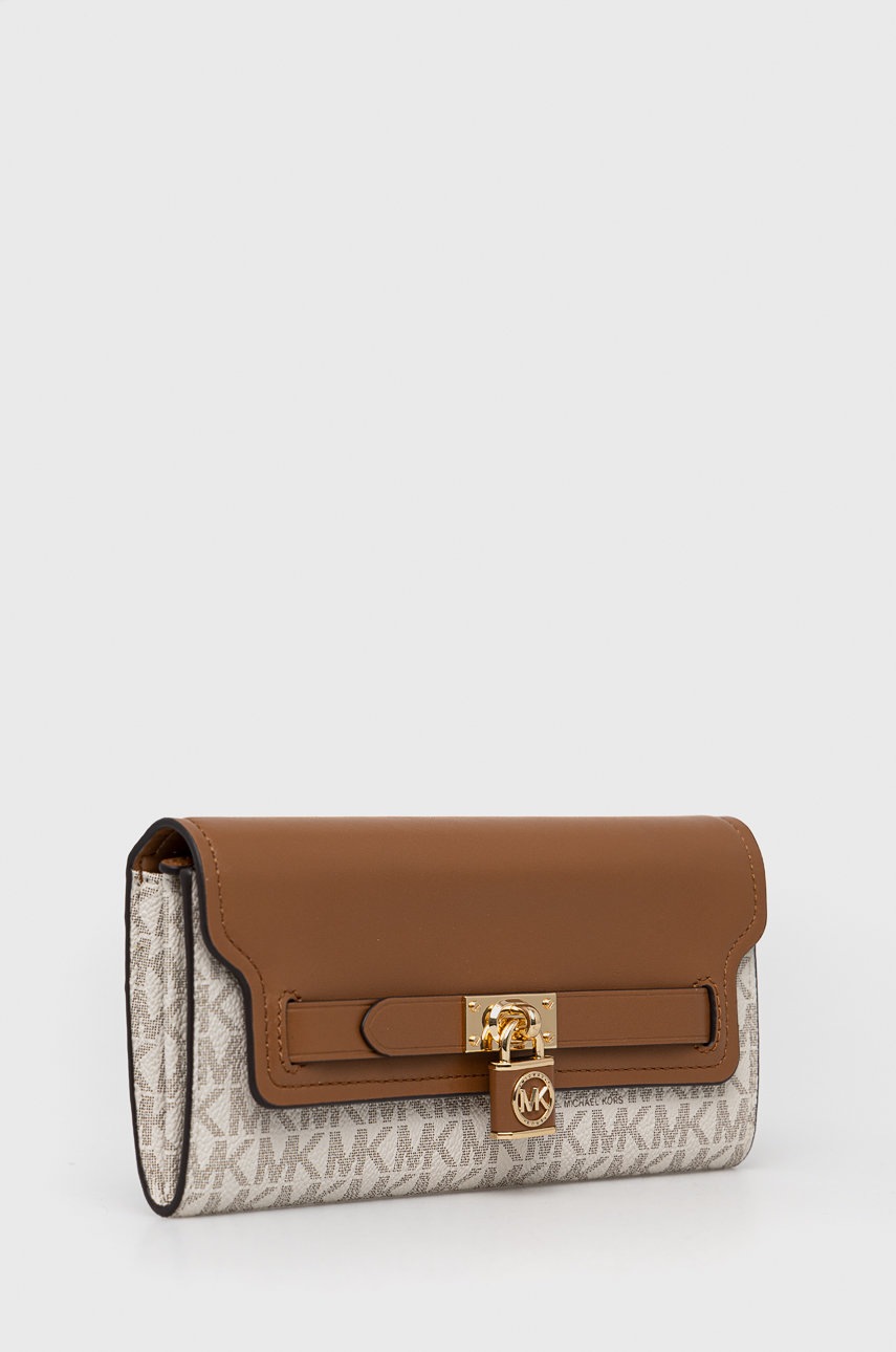 

Кожаный кошелек MICHAEL Michael Kors женский цвет коричневый