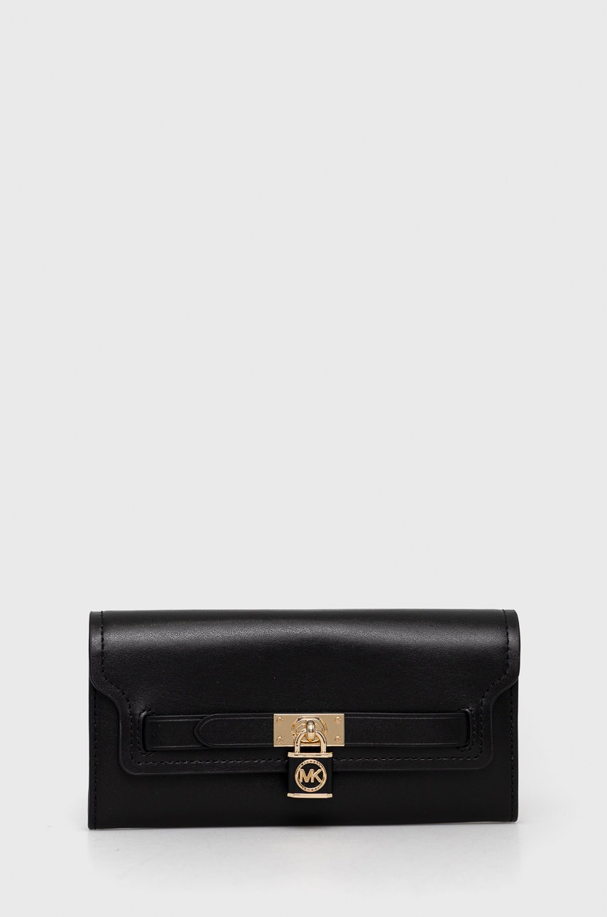 

Кожен портфейл MICHAEL Michael Kors дамски в черно, Черен