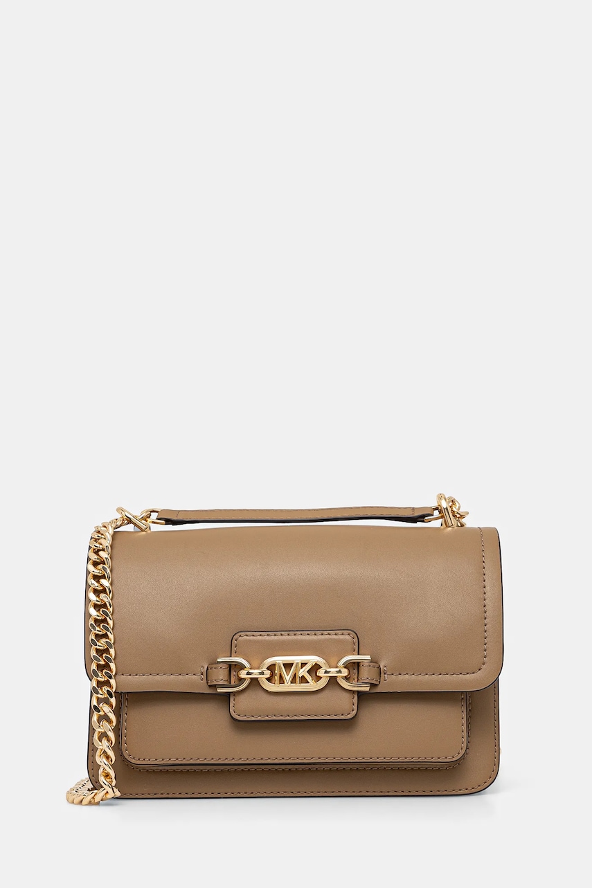 MICHAEL Michael Kors poseta de piele culoarea bej MICHAEL Michael Kors poseta de piele culoarea bej