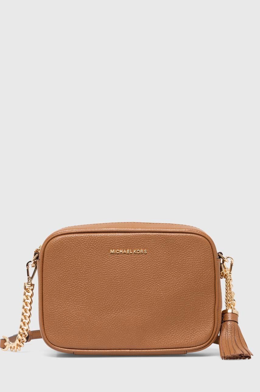 

Кожена чанта MICHAEL Michael Kors в бежово, Бежов