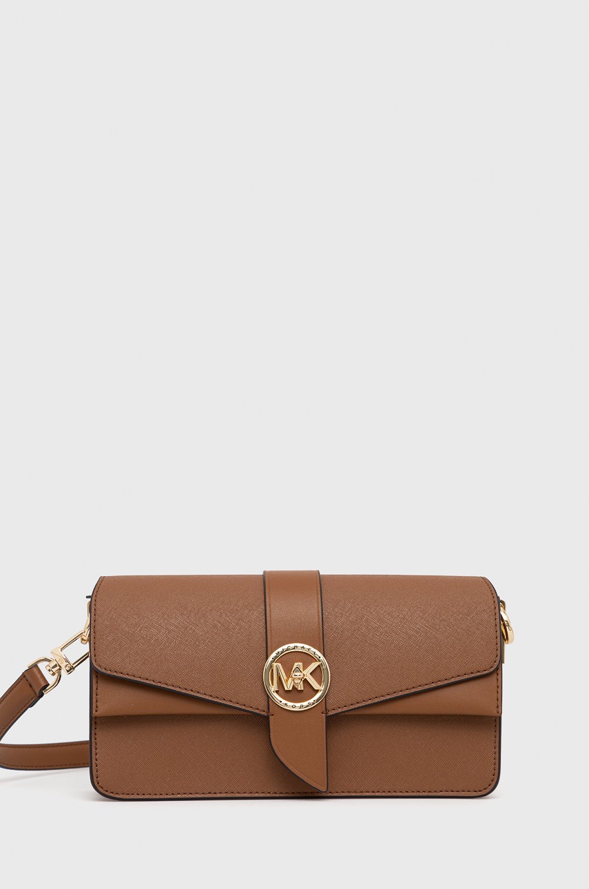 

Кожена чанта MICHAEL Michael Kors в кафяво, Кафяв