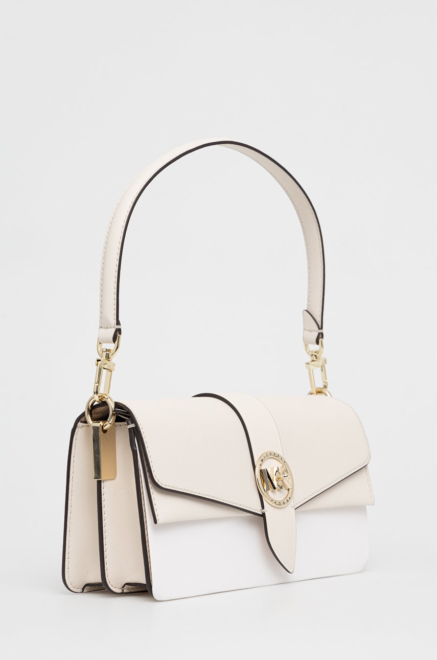 

Шкіряна сумочка MICHAEL Michael Kors колір бежевий