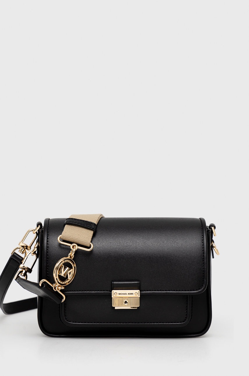

Кожена чанта MICHAEL Michael Kors в черно, Черен