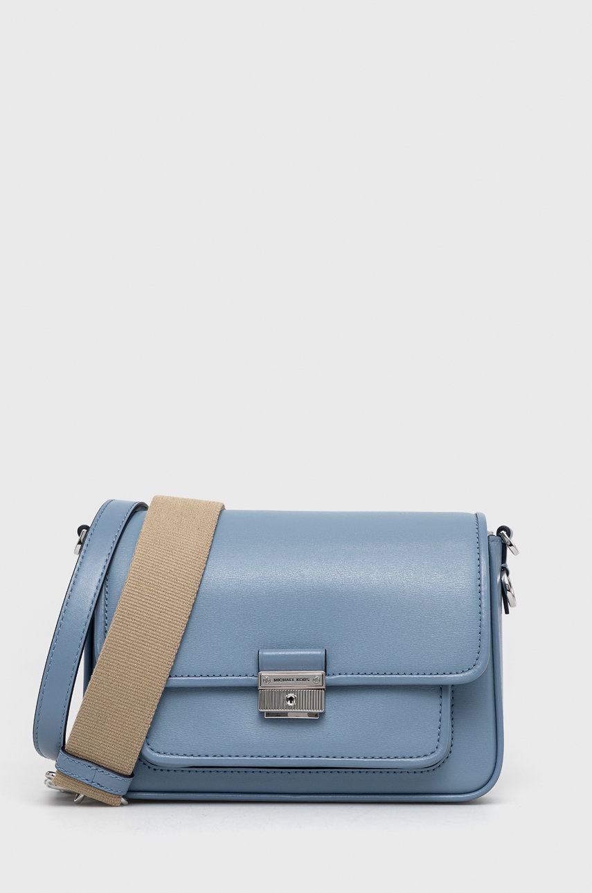 

Кожена чанта MICHAEL Michael Kors, Син