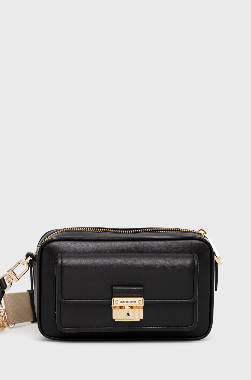 

Кожена чанта MICHAEL Michael Kors в черно, Черен