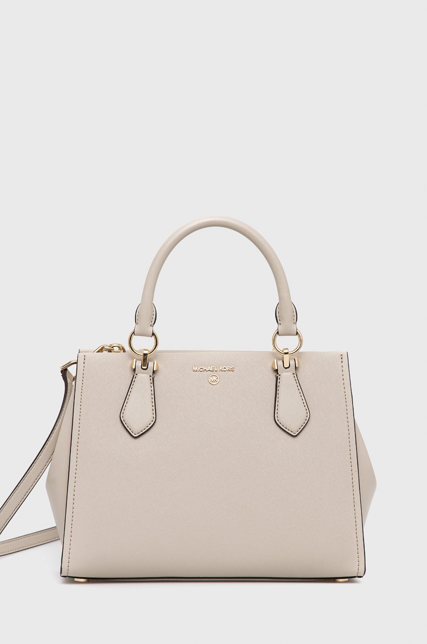 

Кожена чанта MICHAEL Michael Kors в бежово, Бежов