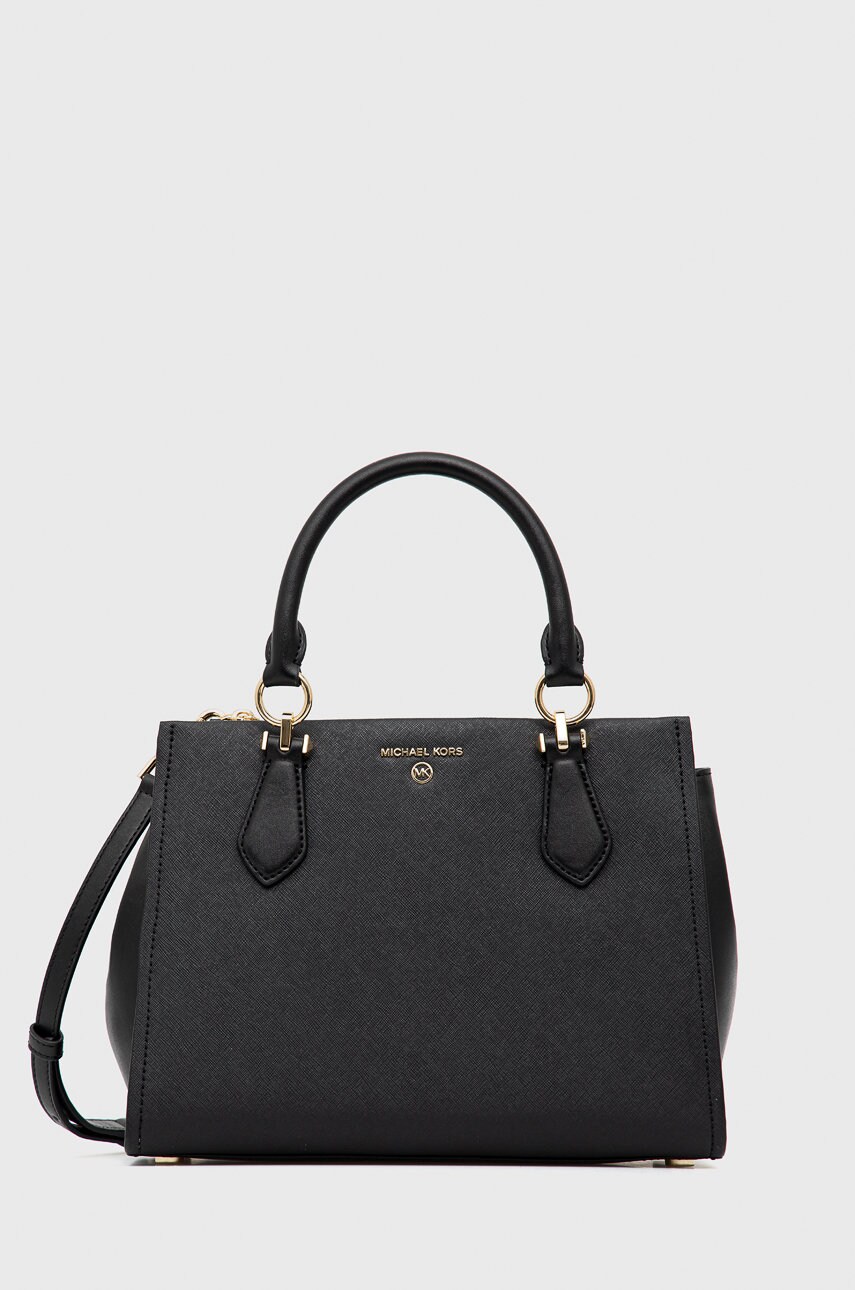 MICHAEL Michael Kors poseta de piele culoarea negru