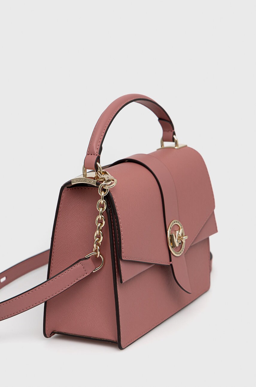 

Шкіряна сумочка MICHAEL Michael Kors колір рожевий