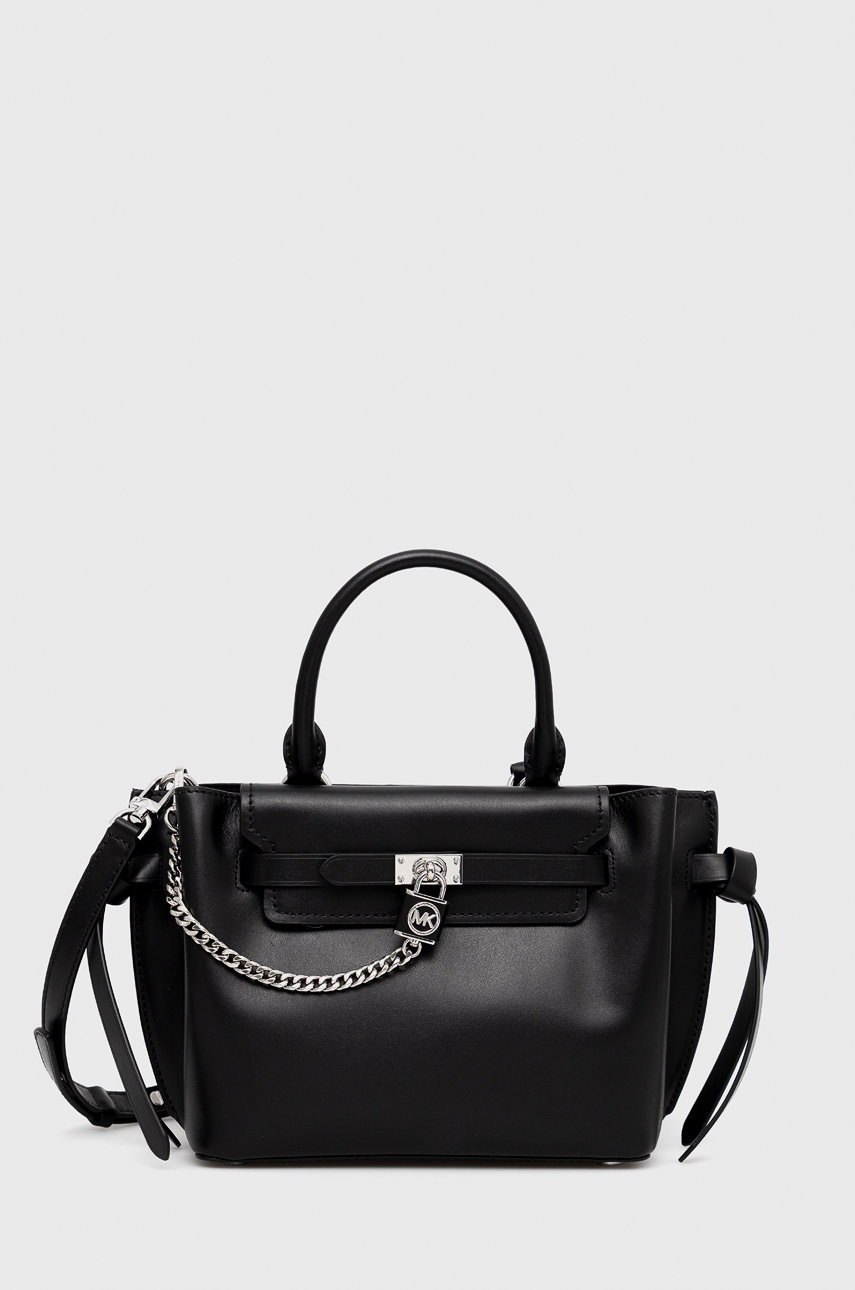 

Кожена чанта MICHAEL Michael Kors в черно, Черен