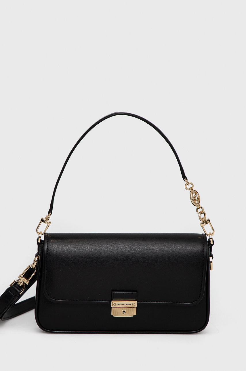 

Кожена чанта MICHAEL Michael Kors в черно, Черен