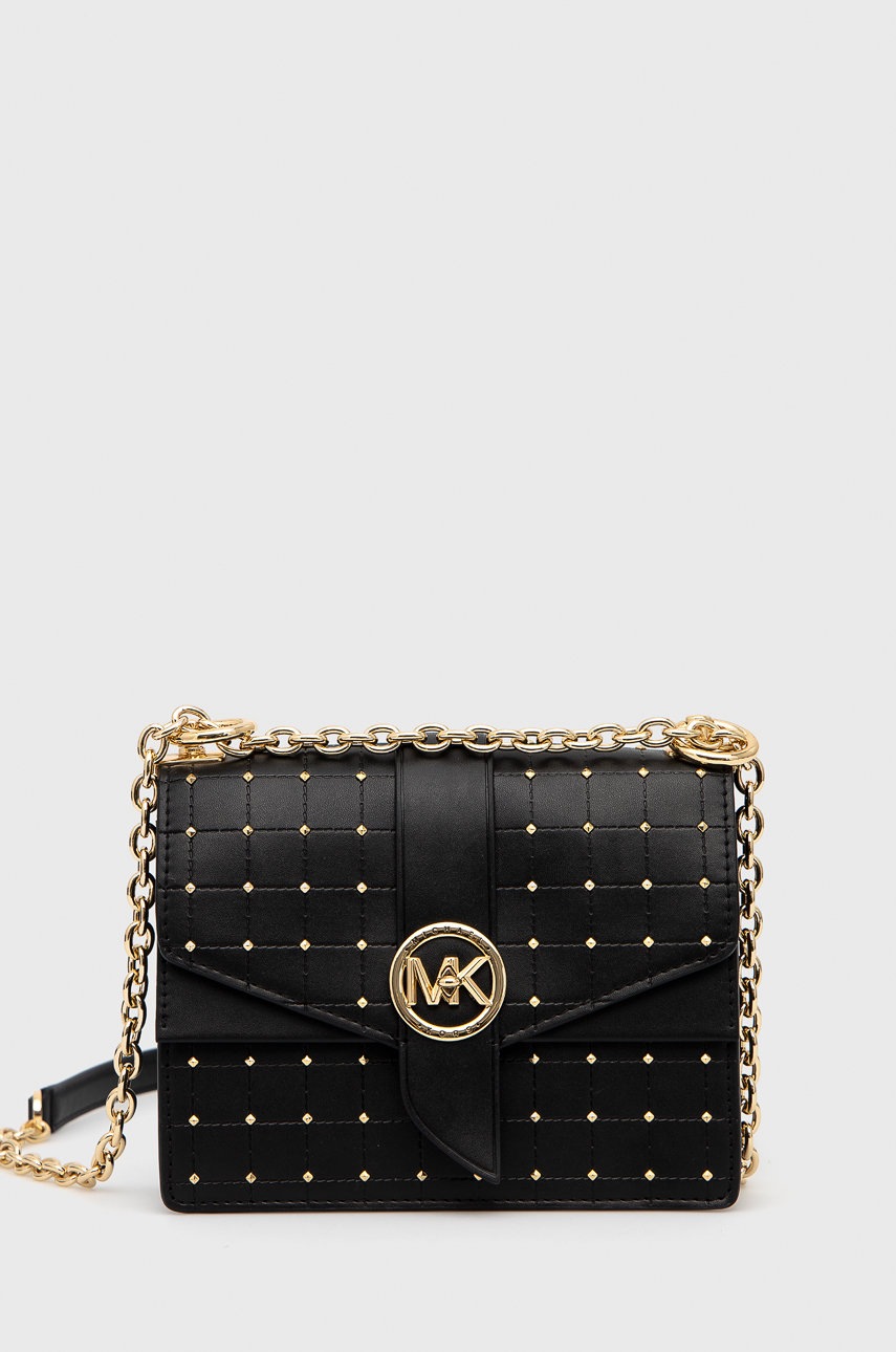 

Кожена чанта MICHAEL Michael Kors в черно, Черен