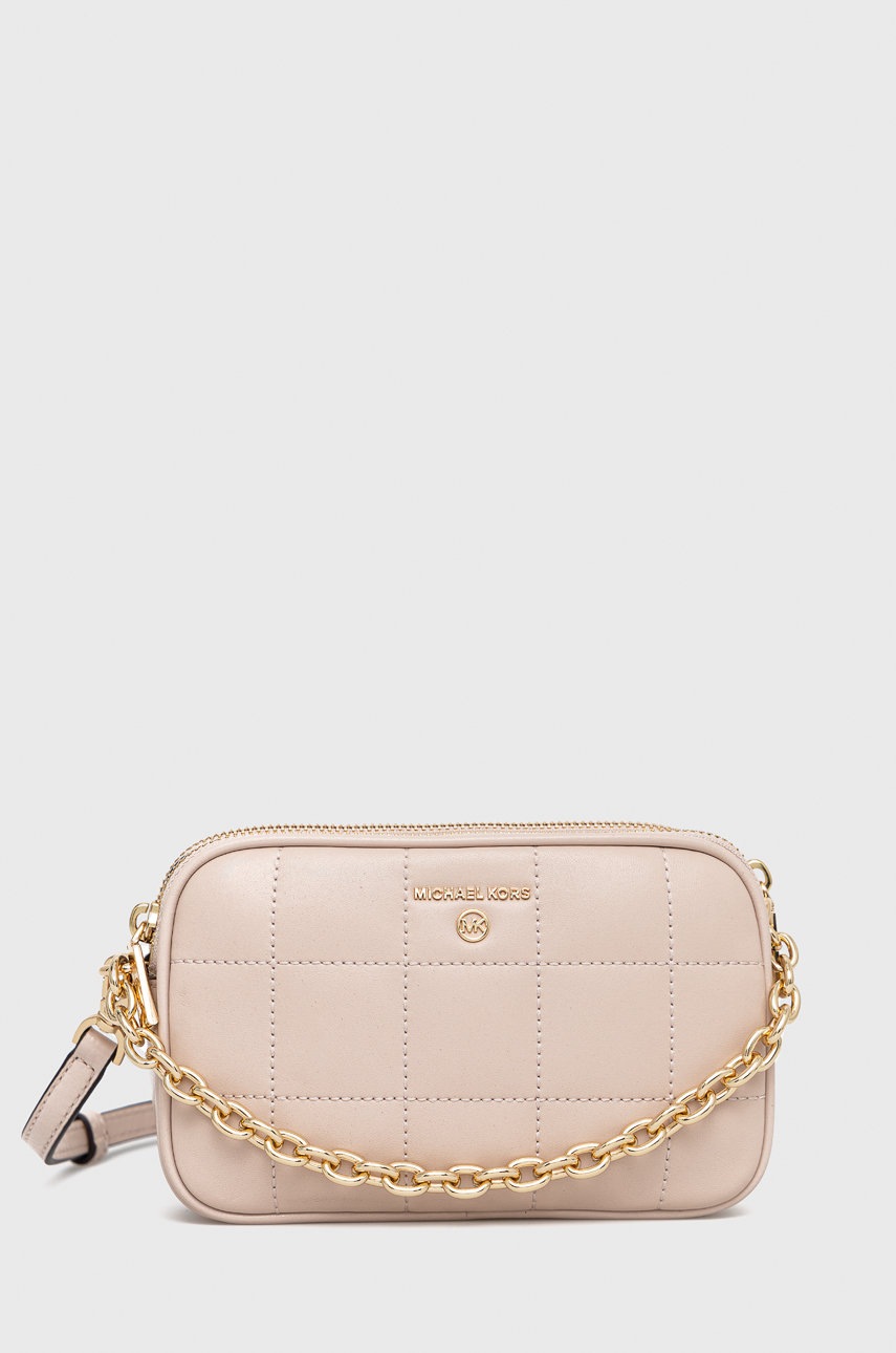 

Кожена чанта MICHAEL Michael Kors в розово, Розов