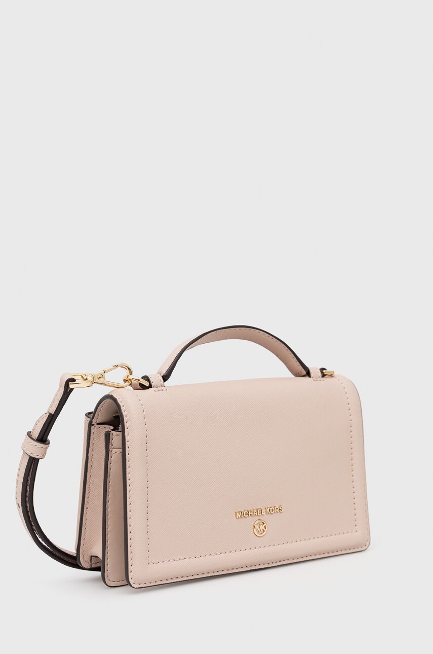 

Шкіряна сумка MICHAEL Michael Kors колір рожевий