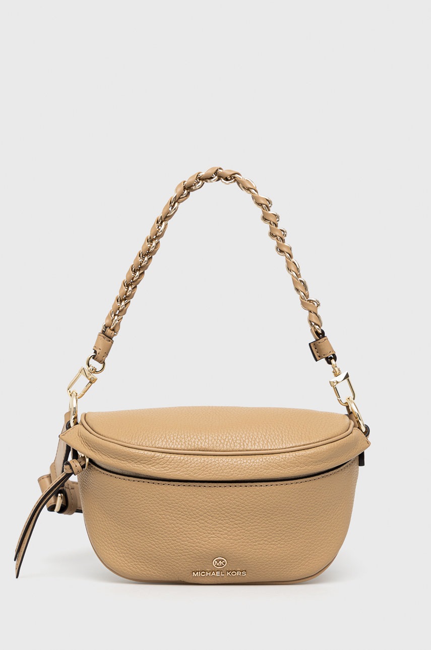 

Кожена чанта MICHAEL Michael Kors в бежово, Бежов