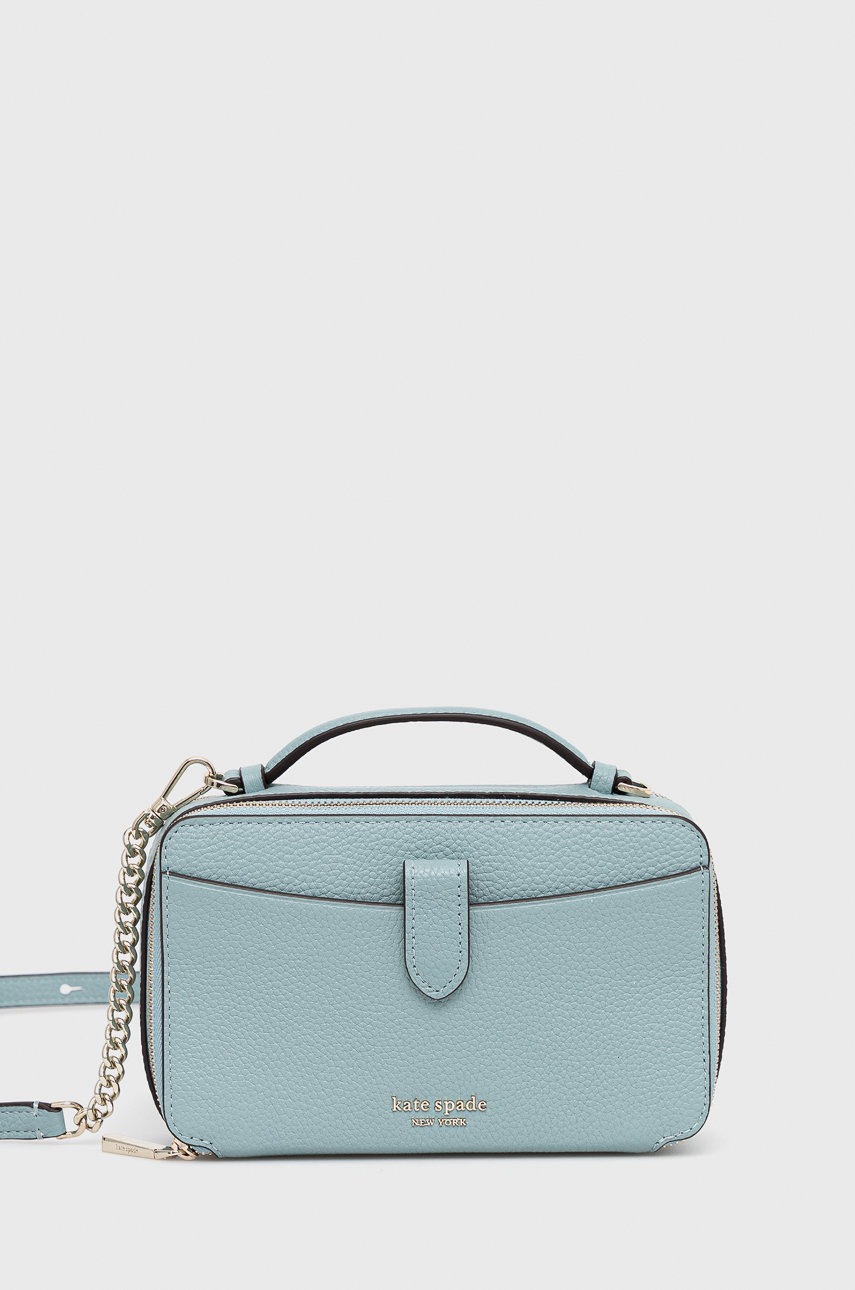 

Кожена чанта Kate Spade в тюркоазено, Тюркоазен