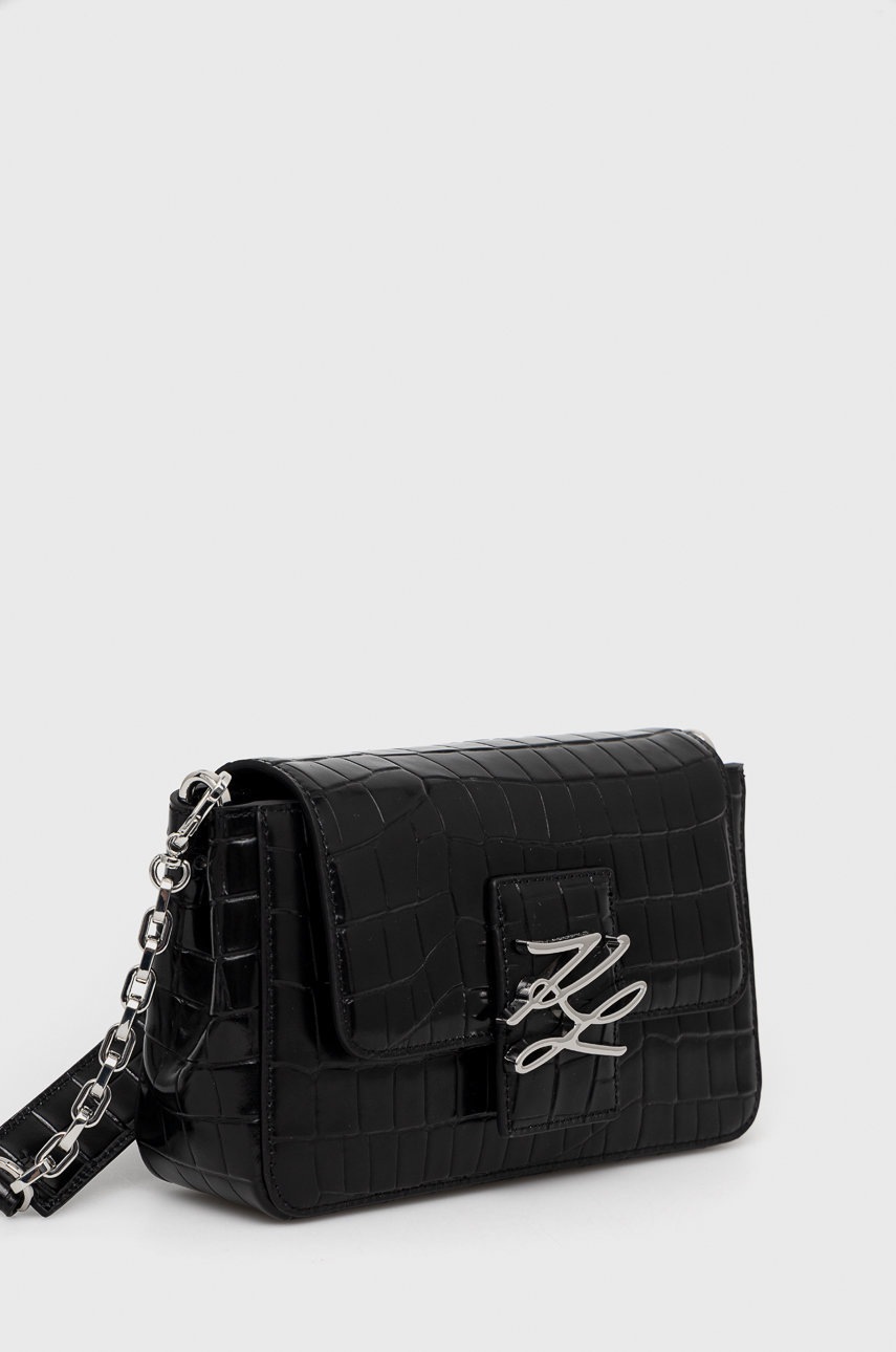 

Кожаная сумочка Karl Lagerfeld цвет чёрный