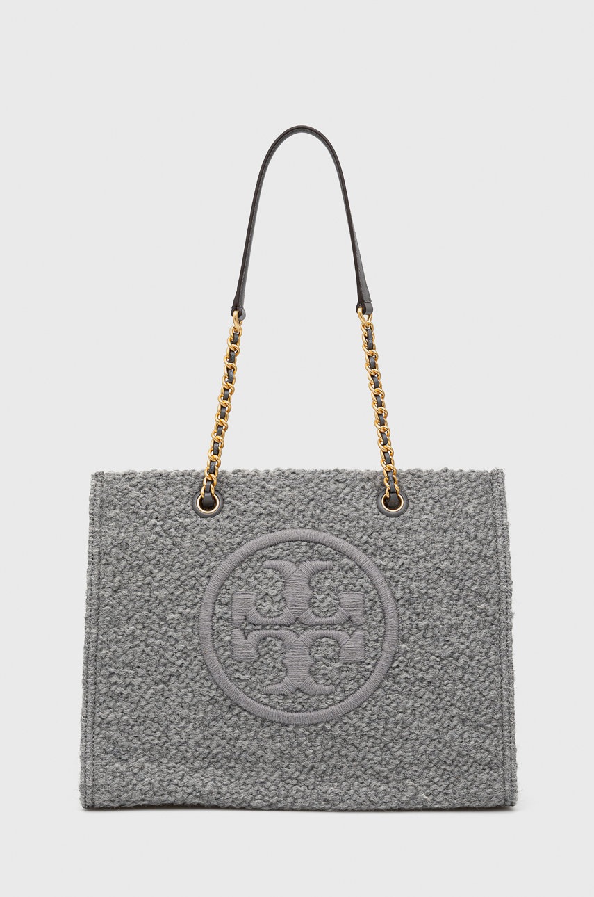 

Чанта Tory Burch в сиво, Сив