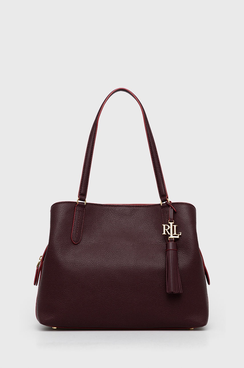 

Кожена чанта Lauren Ralph Lauren в бордо