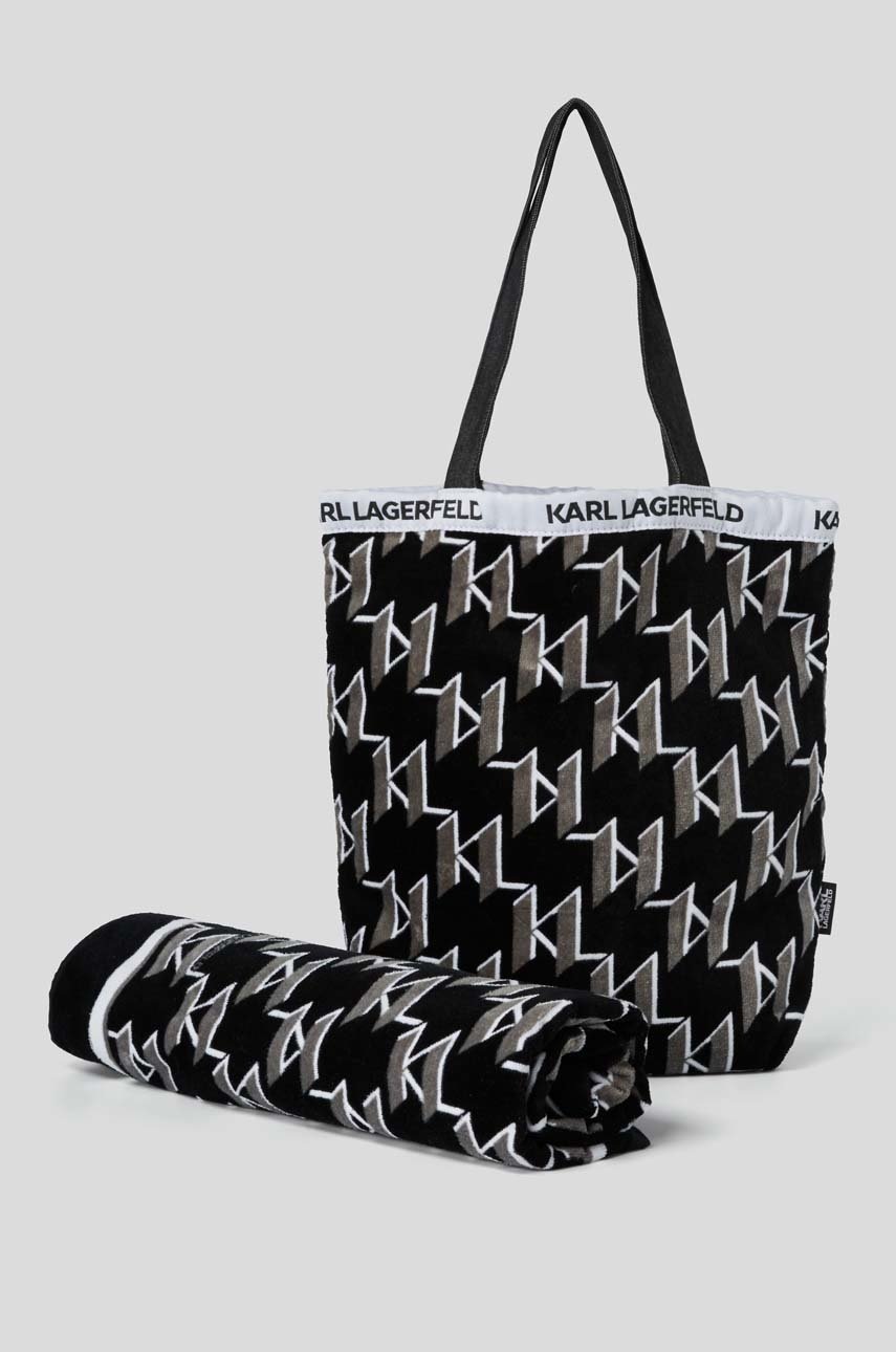 

Бавовняний рушник Karl Lagerfeld колір чорний