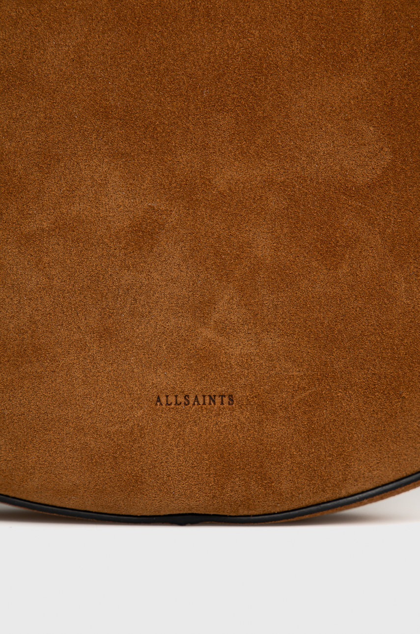 

Замшева сумочка AllSaints колір коричневий