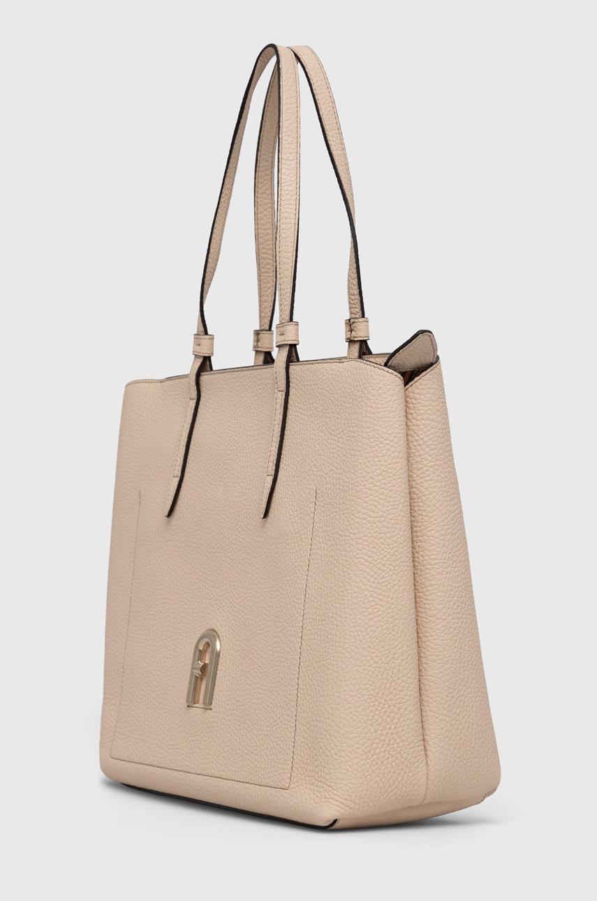 

Шкіряна сумочка Furla колір бежевий