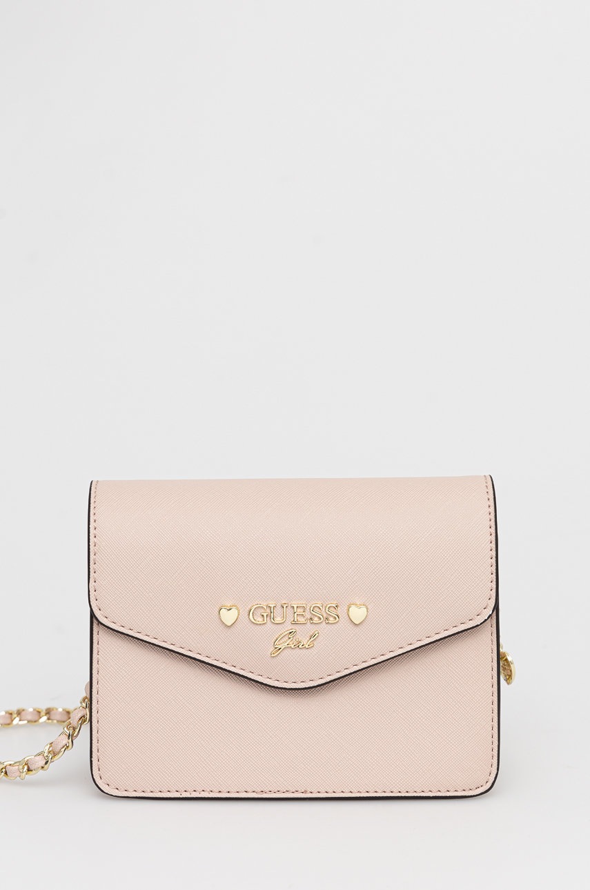 

Детска чанта Guess в прозрачен цвят, Бежов