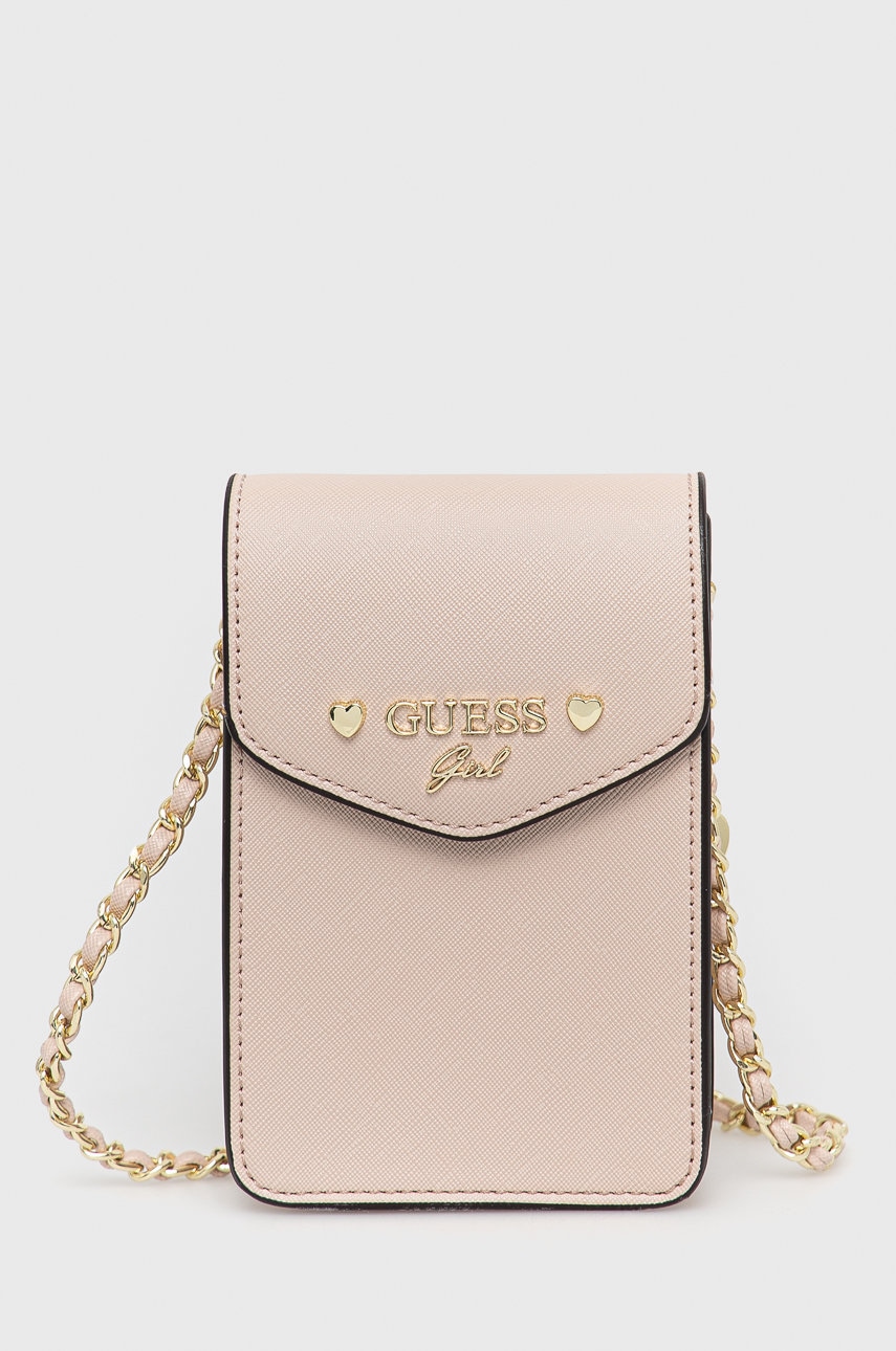 

Детска чанта Guess в прозрачен цвят, Бежов