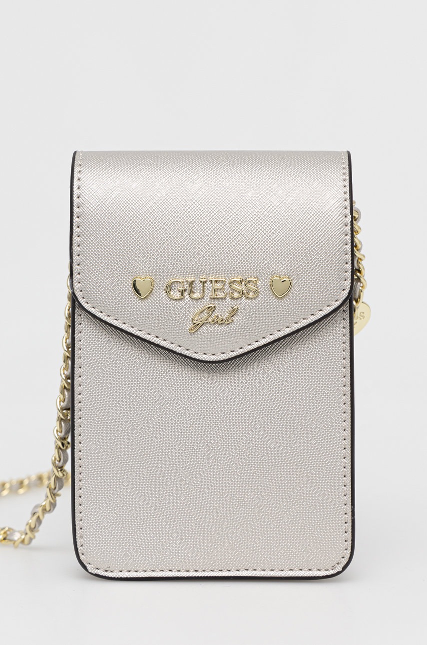 

Детска чанта Guess в сребристо, Сребърен