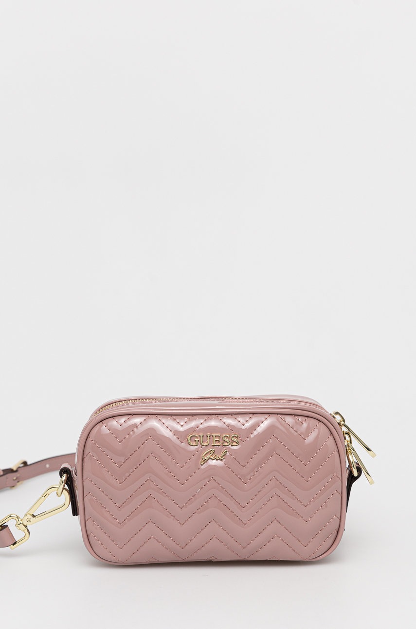 

Детска чанта за кръст Guess в розово, Розов