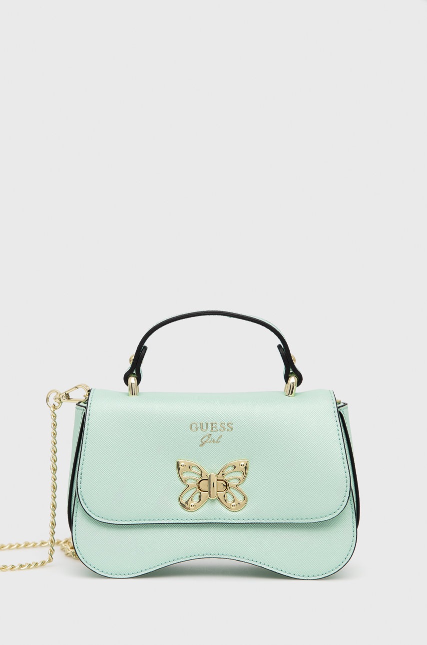 

Детска чанта Guess в тюркоазено, Тюркоазен