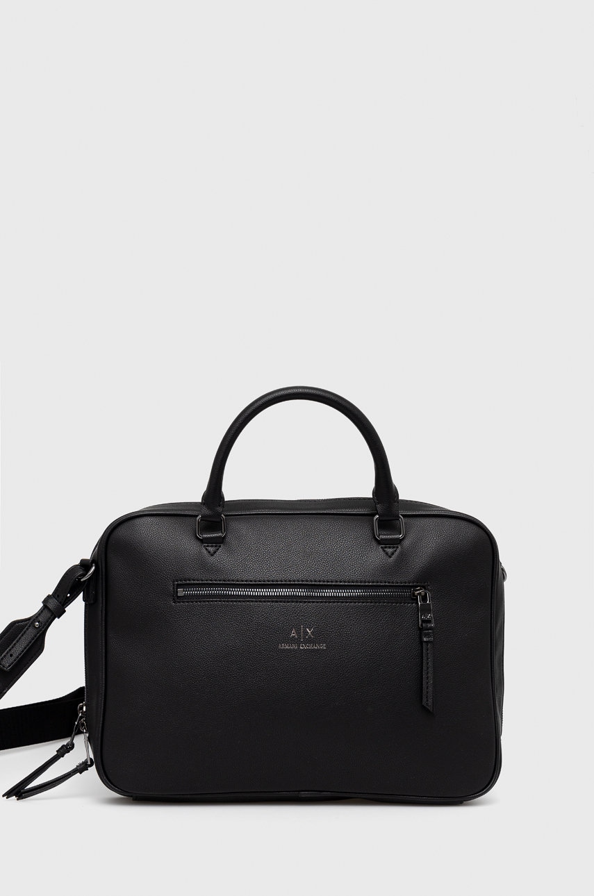Armani Exchange geanta laptop culoarea negru Armani Exchange geanta laptop culoarea negru answear.ro