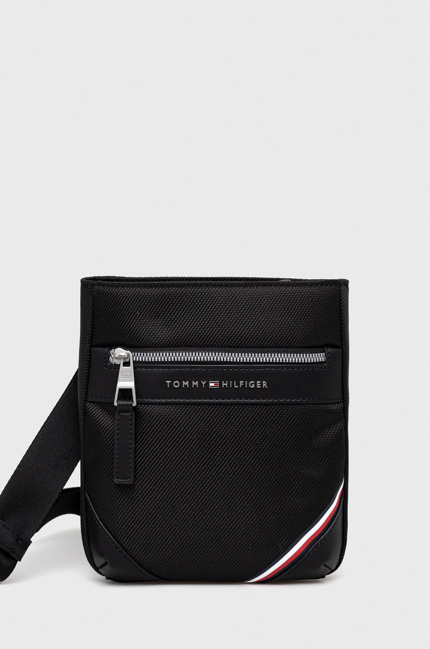 

Чанта през рамо Tommy Hilfiger 1985 в черно, Черен