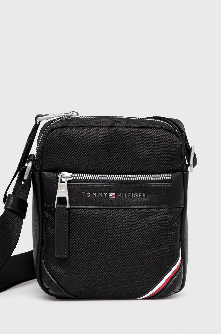 

Чанта през рамо Tommy Hilfiger 1985 в черно, Черен