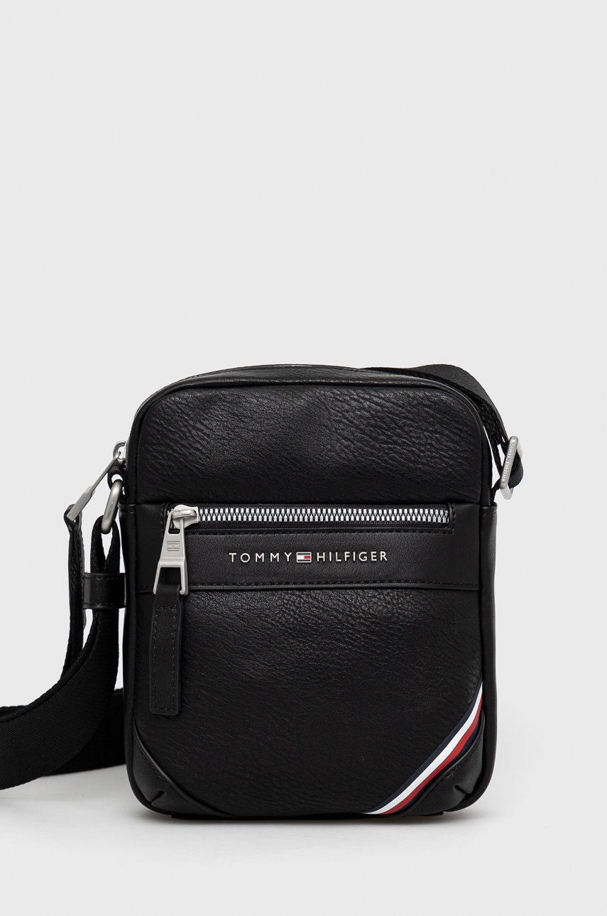 

Чанта през рамо Tommy Hilfiger 1985 в черно, Черен
