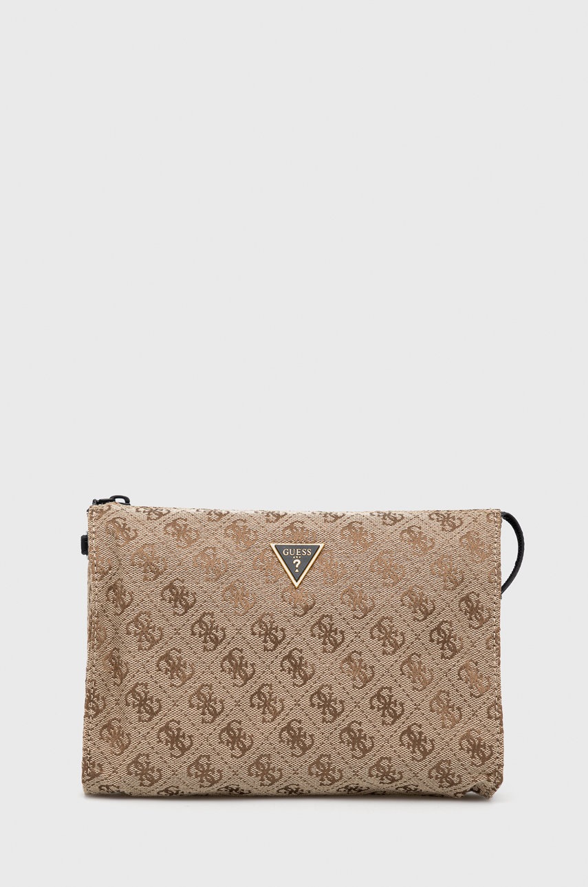 

Козметична чанта Guess в кафяво, Кафяв