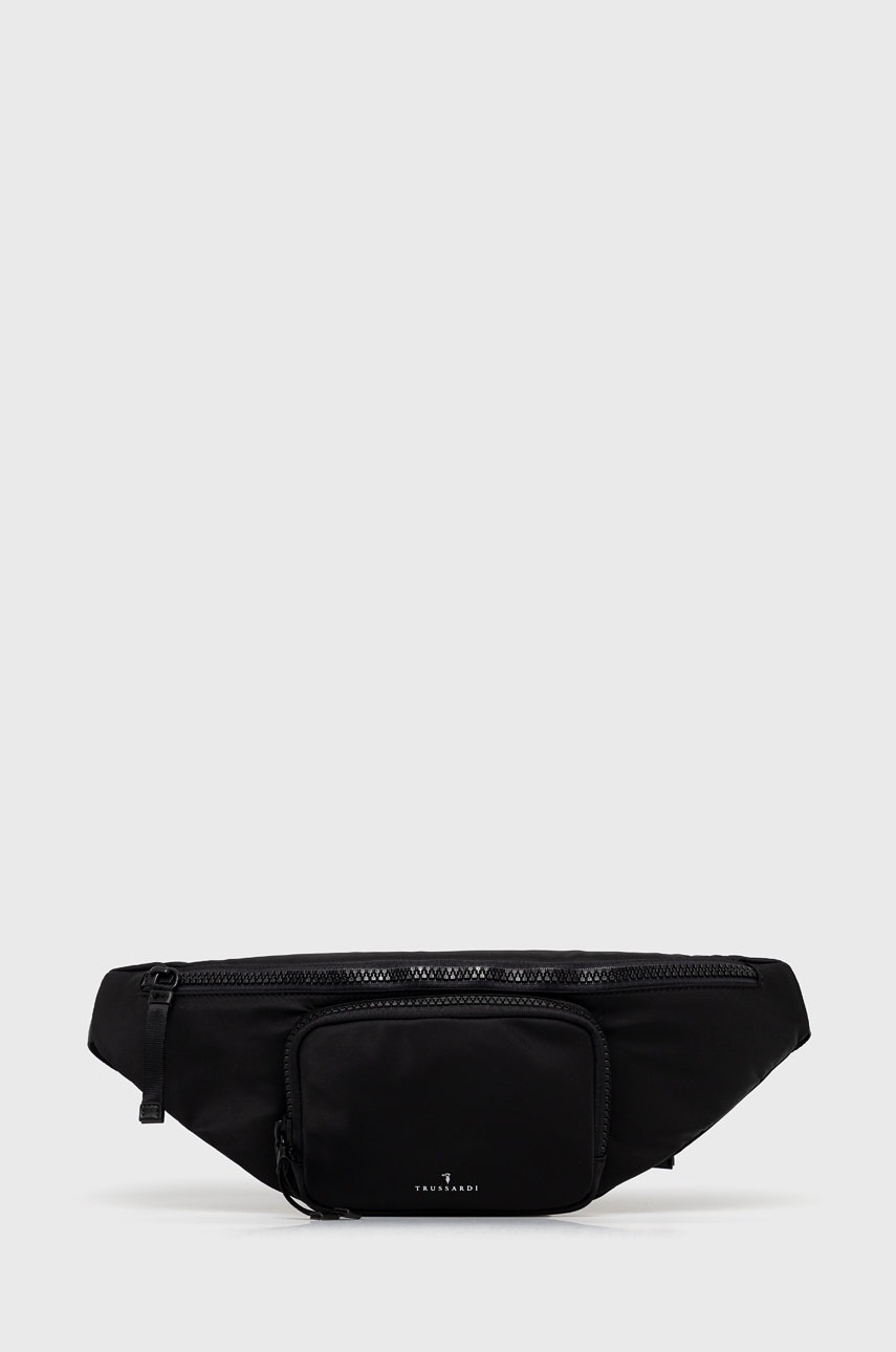 

Чанта за кръст Trussardi в черно, Черен