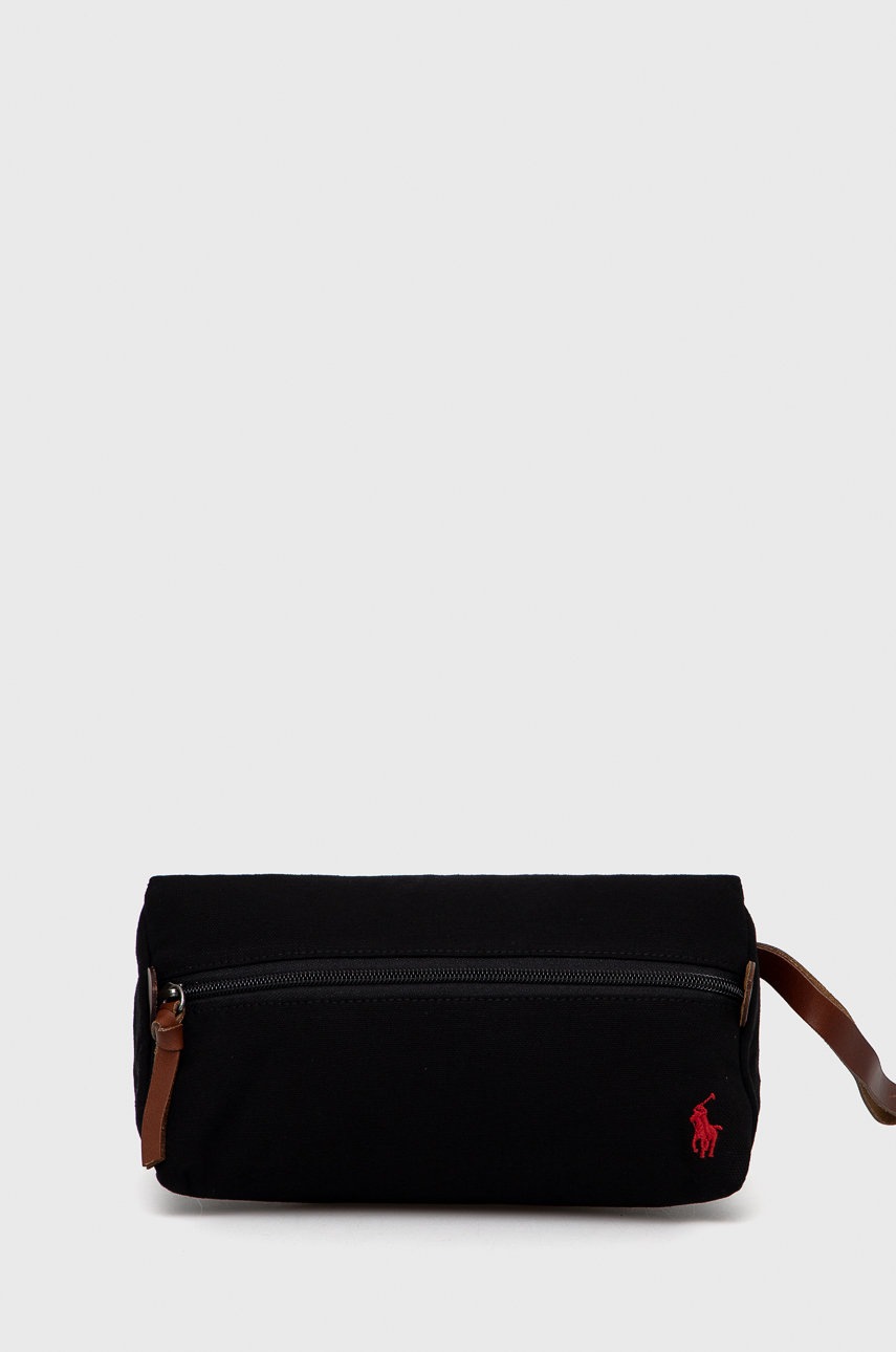 

Козметична чанта Polo Ralph Lauren в черно, Черен