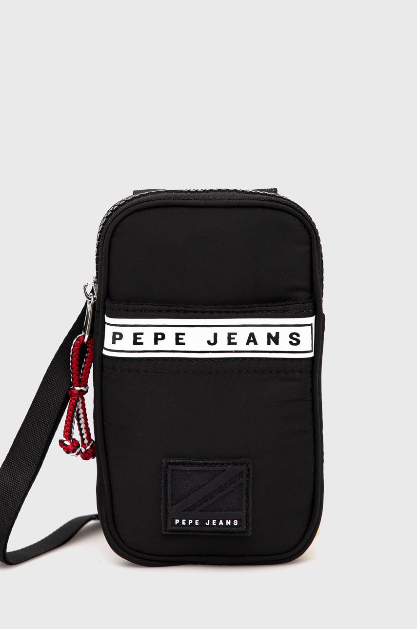 Pepe jeans borseta billy m. bag culoarea negru