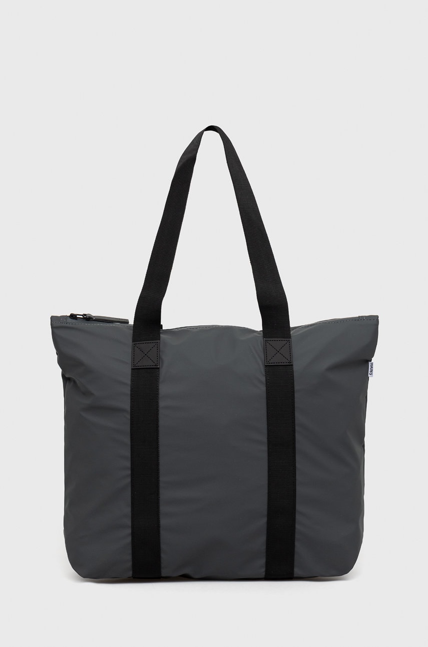 Rains geanta 12250 tote bag rush culoarea gri